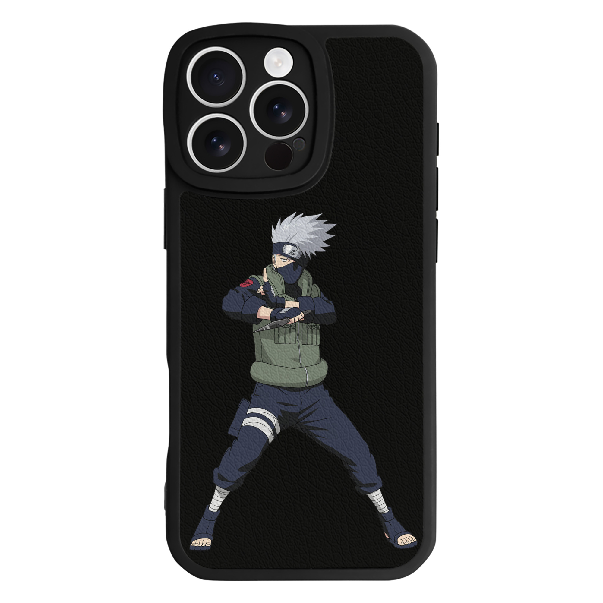 （画像用） NARUTO -ナルト- はたけ カカシ Hatake Kakashi 【iPhone 16シリーズ対応】シリコンスマホケース（レザー調） 材質：シリコン